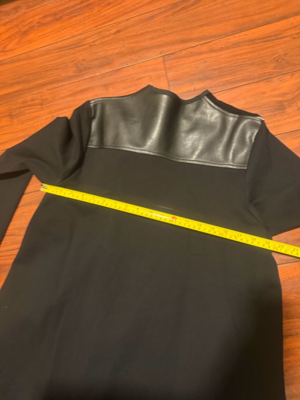 METAMORPHOZA  Black Trench dress coat  with Gray Stripe Panel - Picture 9 of 16